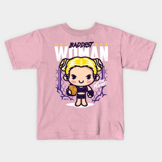 Baddest Woman Kids T-Shirt by KDNJ